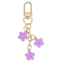 Blumen-SchlüSselanhäNger-AnhäNger, Emaillierter SchlüSselanhäNger Lila