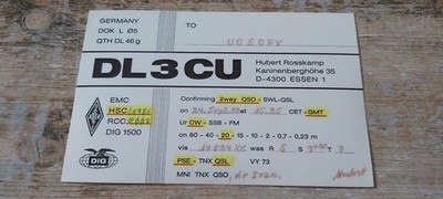 WEST GERMAN AMATEUR RADIO STATION 4300 ESSEN 1  1982