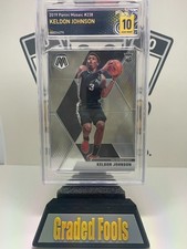 2019-20 Mosaic #238 - Keldon Johnson - Rookie RC - Spurs - Black Mamba GEM 10