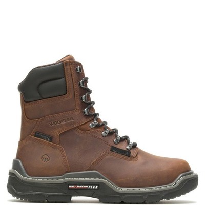 Wolverine Raider DuraShocks Met WP CarbonMax 8'' Mens Brown Work Boots 11.5