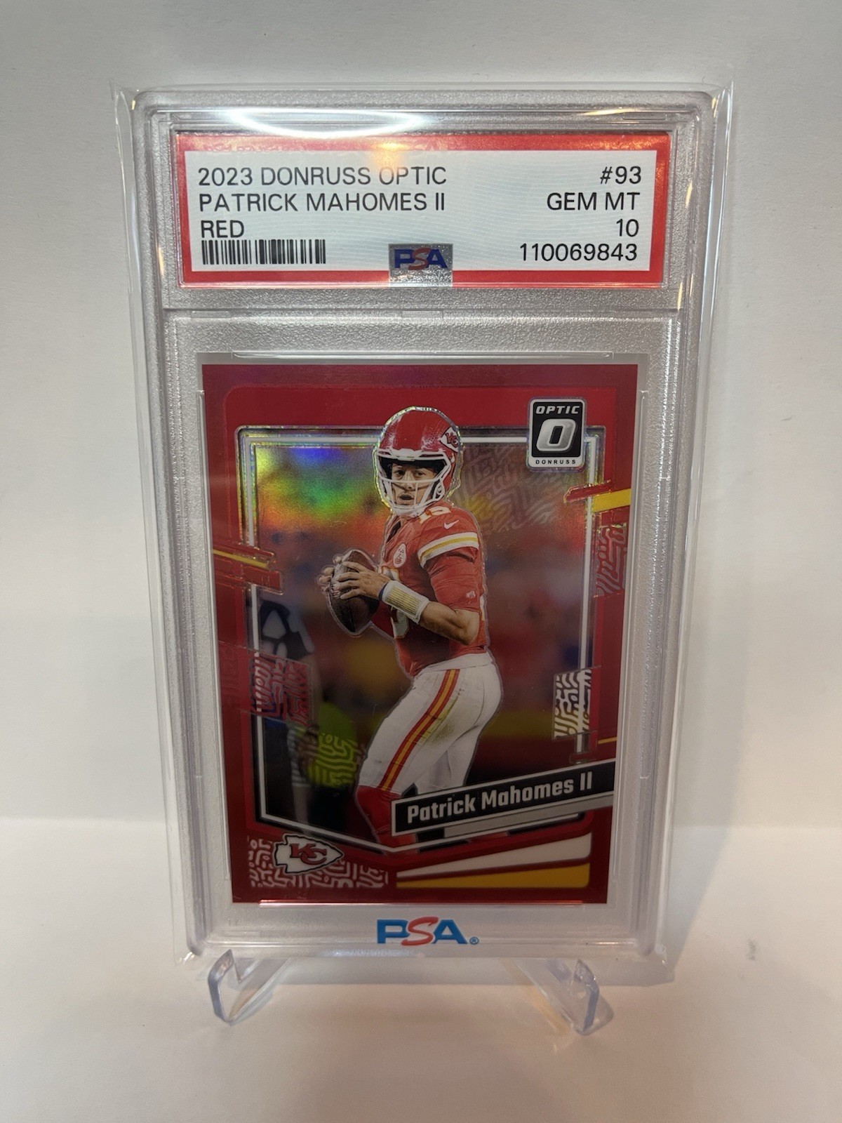 2023 Panini Donruss Optic - Patrick Mahomes II #93 Red Prizm /99