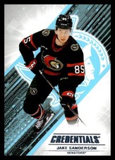 2024-25 UD Credentials Base 81 Jake Sanderson - Ottawa Senators
