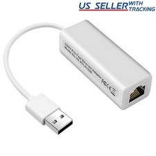 USB 2.0 Ethernet Network Adapter 100Mbps Wired LAN for Windows PC Mac Laptop