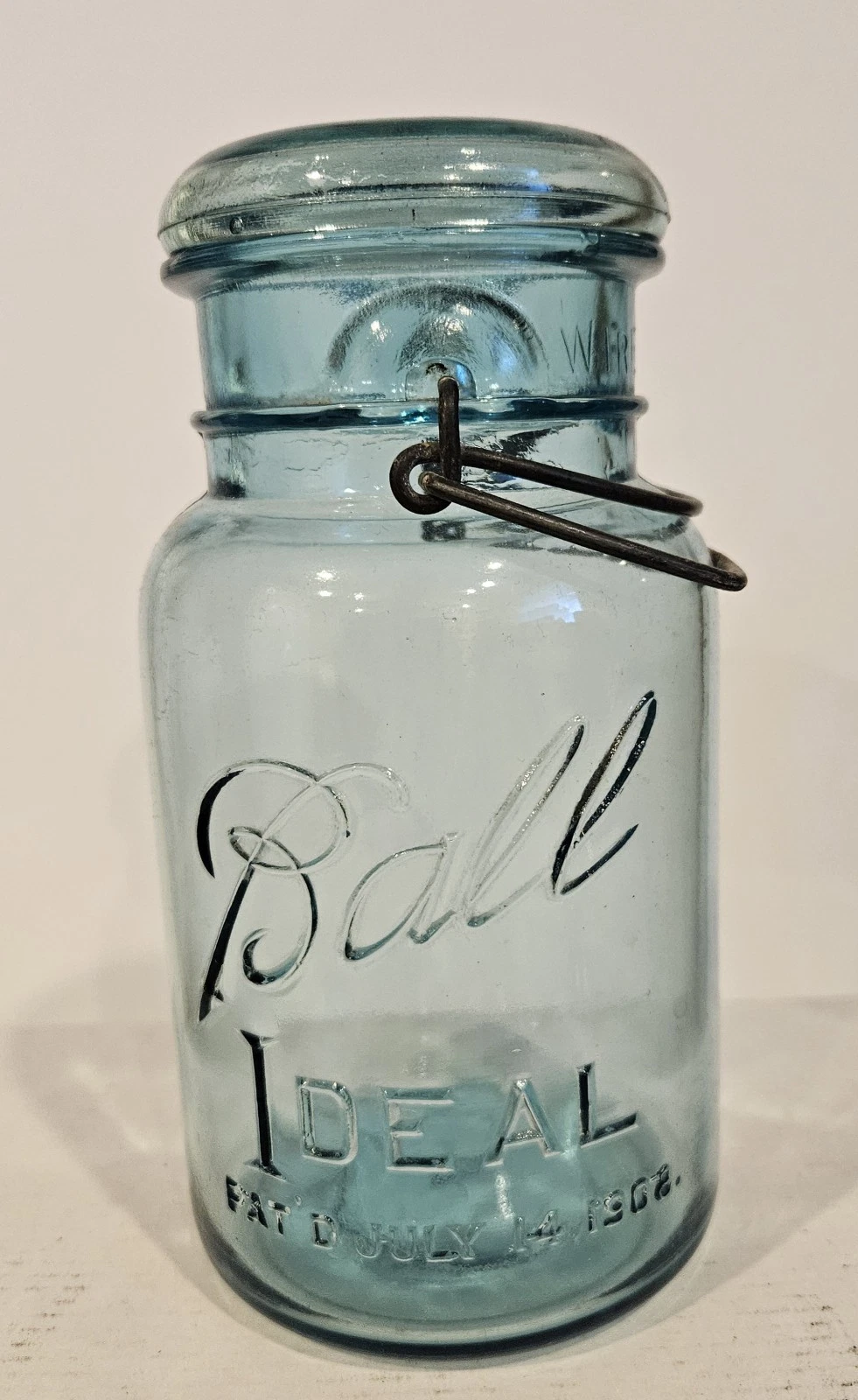 Vintage Blue Ball Ideal 1908 Mason Jar No. 4
