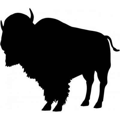 Bison Sticker Large 7'' x 6'' Vinyl Decal, Waterproof, Durable Outdoor