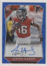 2015 Panini Prizm Rookie Signatures Blue Wave /150 Justin Hardy #RS-JH Auto 1n0