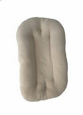 Snuggle Me Organic Cotton Baby Pillow Beige 28 x 18 x 4 in Comfortable Support