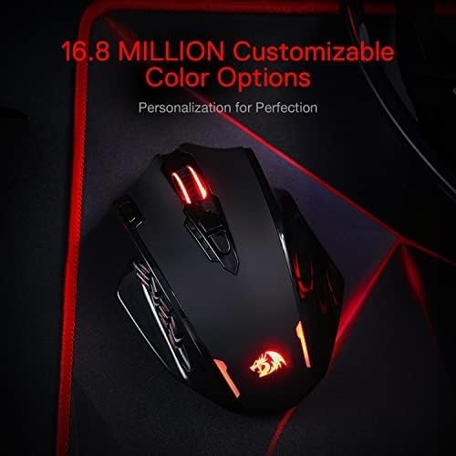 Redragon M913 Impact Elite Wireless Gaming Mouse, 16000 DPI Black - Picture 3 of 6