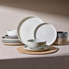 Plates and Bowls Set, 12 Pieces Dinnerware Sets, Dishes Set for 4, Multi-color