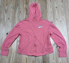 Nike Sweater Kids Lightweight Pink Hoodie Sweatshirt Girls Large Youth