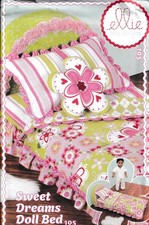 Dreams Doll Bed Mattress Quilt Pillow Rug For 18" Dolls Sewing Pattern Uncut