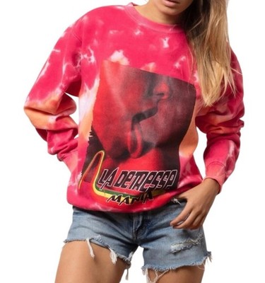 La Detresse Obsessive Mania L Orange Sweatshirt Size XS Street Wear Over Sized