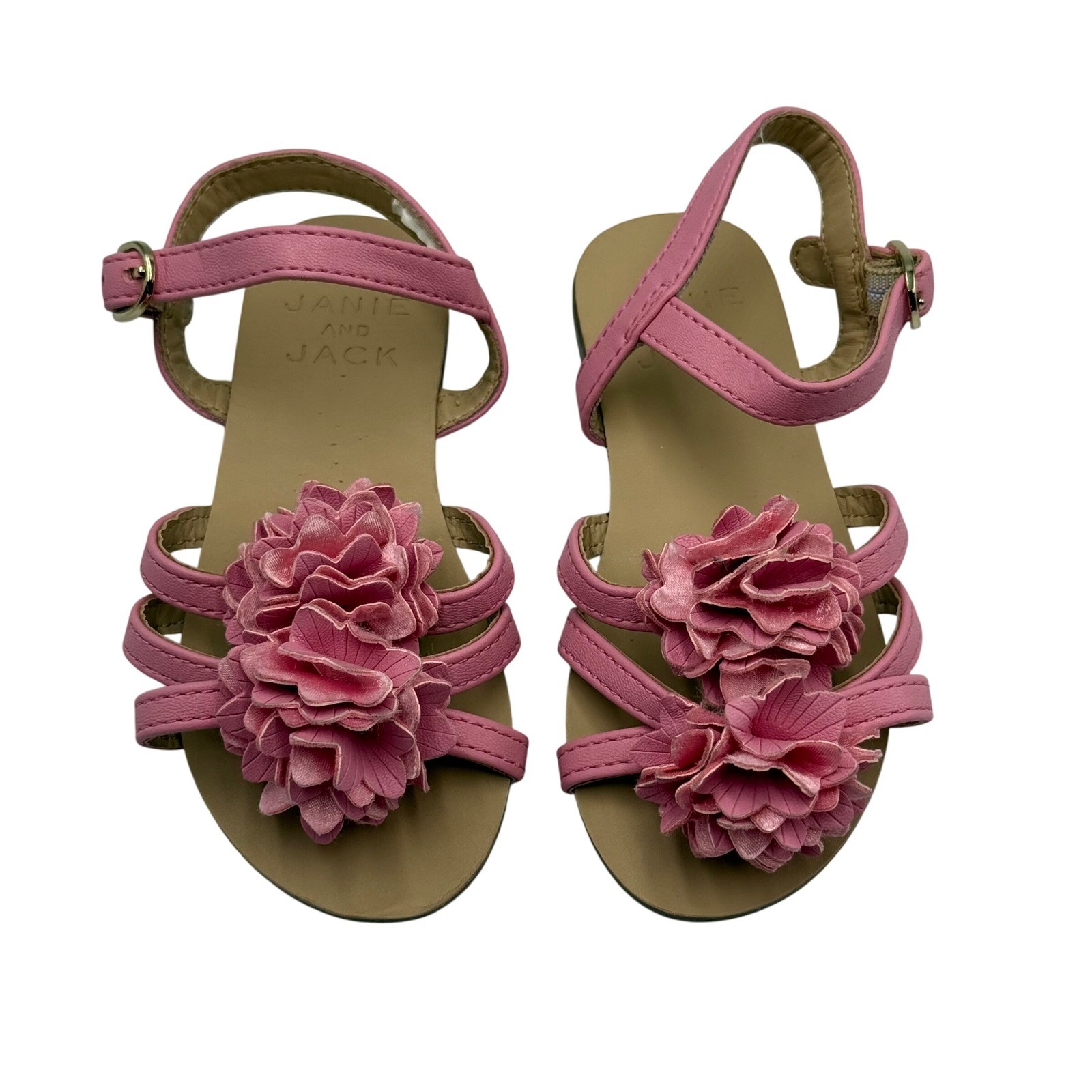 Janie and Jack Pink Floral Sandals Toddler Kids Size 7