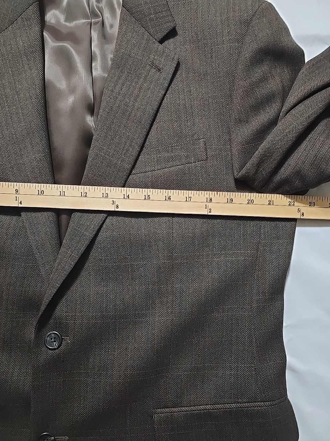 Lauren Ralph Lauren Brown Herringbone Mens SPORT COAT 42L blazer suit jacket 