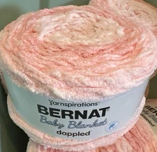 Bernat Baby Blanket Dappled Yarn 1 Cake Ever After Pink Super Bulky 10.5oz