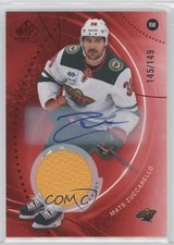 2025-26 Upper Deck SP Game Used Red Jersey 145/149 Mats Zuccarello #40 Auto 0o5t