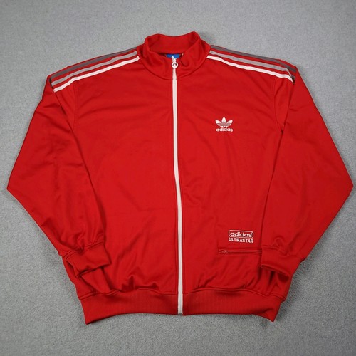 Adidas Originals Jacket Men 2XL Red Firebird Ultrastar Track Trefoil Big Logo - Picture 2 of 16
