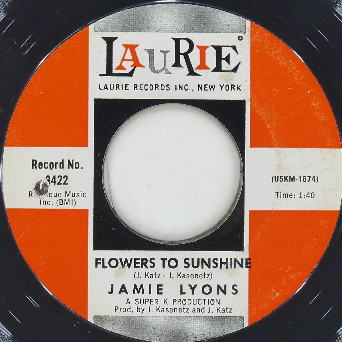 JAMIE LYONS Soul Struttin / Flowers Sunshine LAURIE 3422 G+ 45