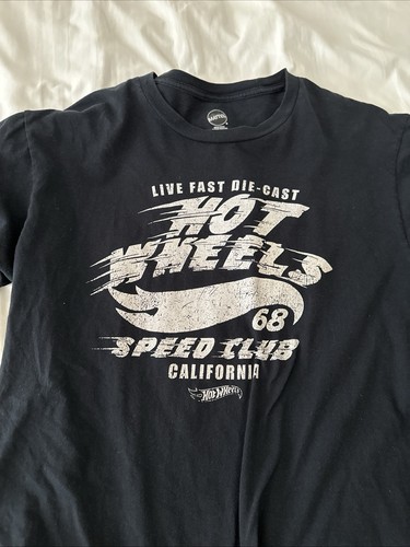 Hot Wheels Official Black T Shirt Men’s Size Medium Speed Club California Mattel