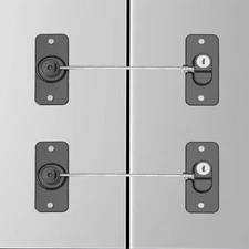 Refrigerator Lock with Key, Fridge Locks,Lock for Fridge Freezer, Cabinets an...