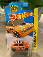 2015 Hot Wheels #80 HW Off-Road/Road Rally Morris Mini Orange Variant