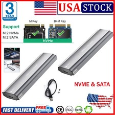 M2 SSD Case NGFF / NVMe Enclosure M.2 to USB Type C 3.1 SATA Hard Drive Adapte