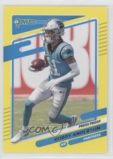 2021 Panini Donruss Press Proof Yellow Robby Anderson #222 0b3