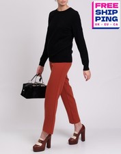 RRP €440 N.PEAL 100% Cashmere Jumper Size XS Thin Knit Crew Neck Long Sleeve