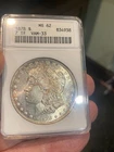 1878 7TF VAM-33 Morgan Silver Dollar ANACS MS62 Uncirculated