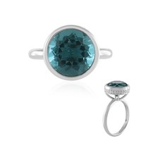 Cavill Ring Fluorit 5,56Ct Petrol Sterling Silber 925 Damen Echtschmuck