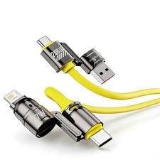 4-In-1 Fast Charging Cable Charger Data Cord Usb-C For Iphone Samsung Android