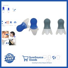 Pressure Reducing Ear Plugs Silicone Noise Reduction Travel Accessory Blue Gray