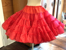 Vintage ruffled crinoline petticoat red cosplay, rockabilly