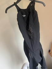 Speedo Fastskin Racing Black Kneeskin Open Back Black Women&rsquo;s Size 25 Suit