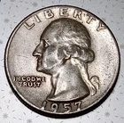 1957 P  Washington Quarter - 90% Silver, 69-Year-Old Coin FREE SHIP