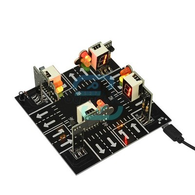 DC5V 1A Traffic Light Delay Design Signal Light DIY Kits Welding Practice