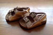 Lucky Brand Girl's Casual Double Buckle Sandal Rose Gold Toddler Size 5
