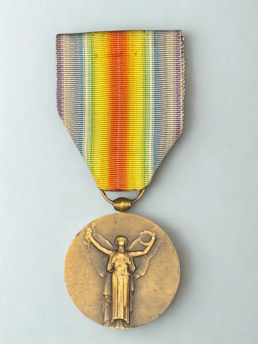 Médaille Commémorative WW1 Interalliée – Bronze Doré – Pièce D’histoire Originale
