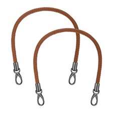 2 Pcs Braided Purse Strap, 25.6 Inch for Handbag Tote Making  Light Brown 