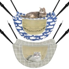 2 Pieces Cat Cage Hammock Indoor Hanging Pet Bed Double Layer Hanging Cat Bed...