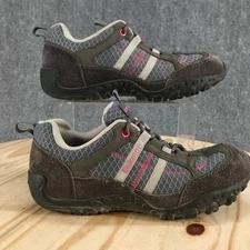 Knixmax Shoes Womens 7 W Sporty Low Top Sneakers AM033 Gray Pink Suede Leather