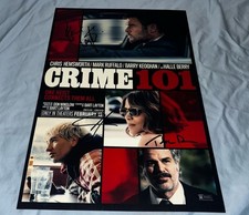 Crime 101 Signed Cast 12x18 Photo x3 Bart Layton, Corey Hawkins, Tate Donovan