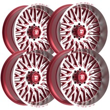 (4) Fittipaldi Offroad FA07 26x12 8x170 -44mm Red/Machined Wheels Rims 26