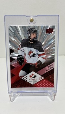 Red Outburst /25 Gavin Mckenna 2024 Upper Deck Team Canada Juniors #60 