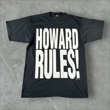 Vintage Howard Stern Shirt Mens Large Black White 1993 Howard Rules Radio Tv 90s
