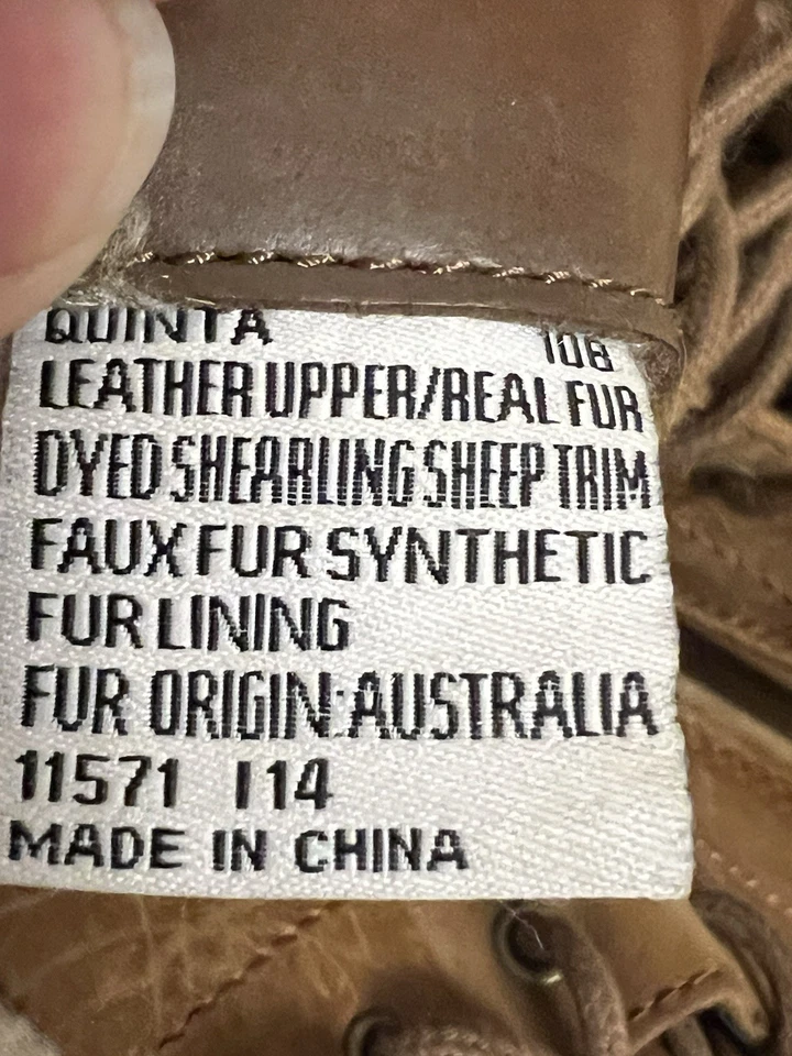 Botas Ralph Lauren para mujer 10B Quinta cuero marrón nieve forradas de piel de oveja con cordones Foto 4 de 4