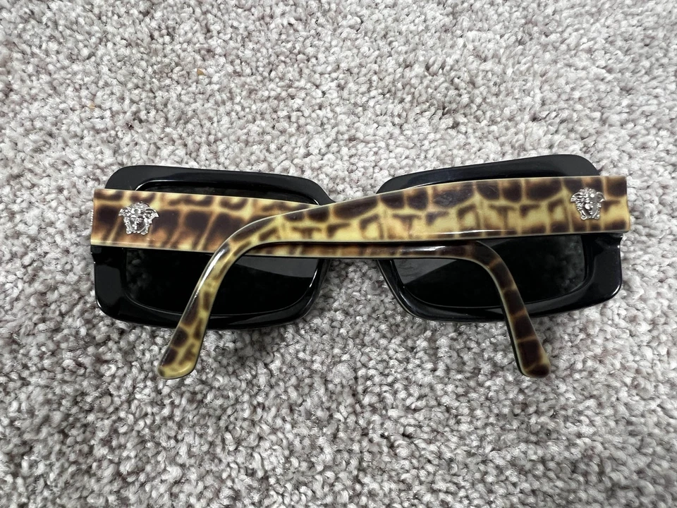 Versace Sunglasses Mens Black Tortoise Square Medusa Made in Italy MOD 4022 - Image 2 of 4