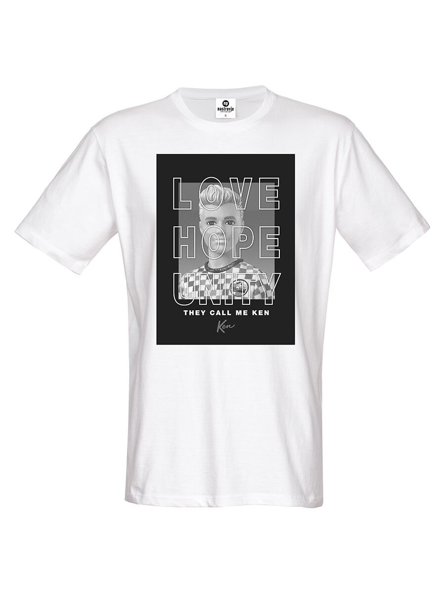 Футболка с Барби Herren Love Hope Unity wei Фан-мерч пленка 100 Baumwolle XL 3990₽