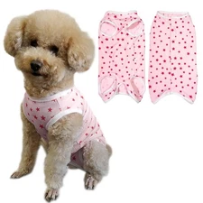 Paipeper Dog Recovery Suit Surgical Bodysuit for Puppy Small Dogs Post-Surgery S
