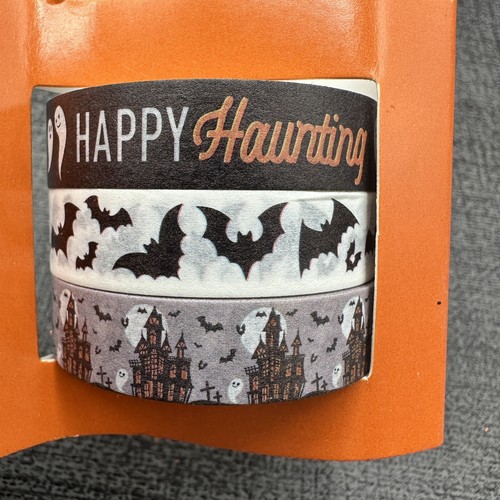 Halloween Washi Tape Bats Ghosts Crafting Set Lot of 9 Rolls Recollections - Picture 6 of 6